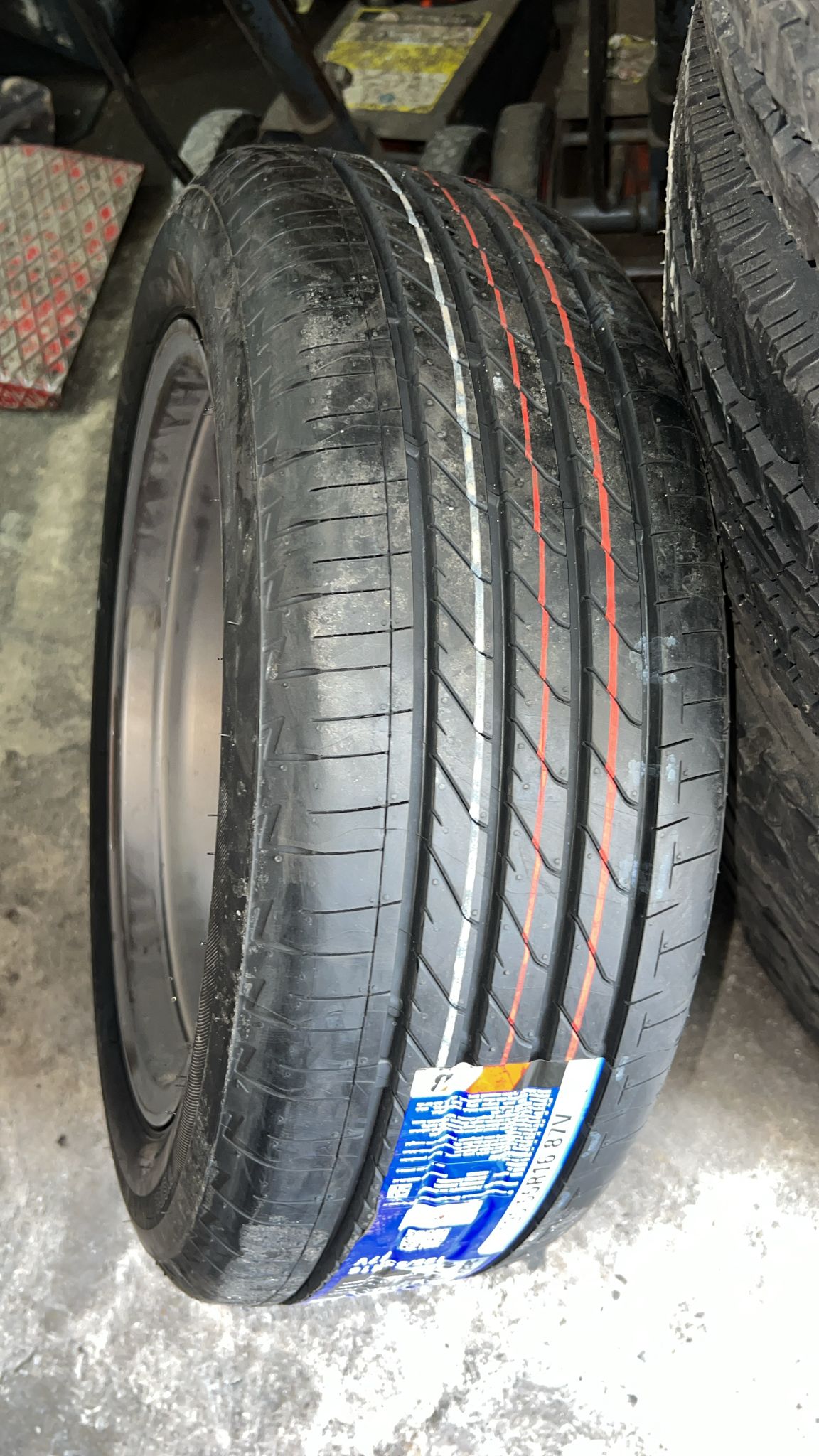 Tyre workshop scene